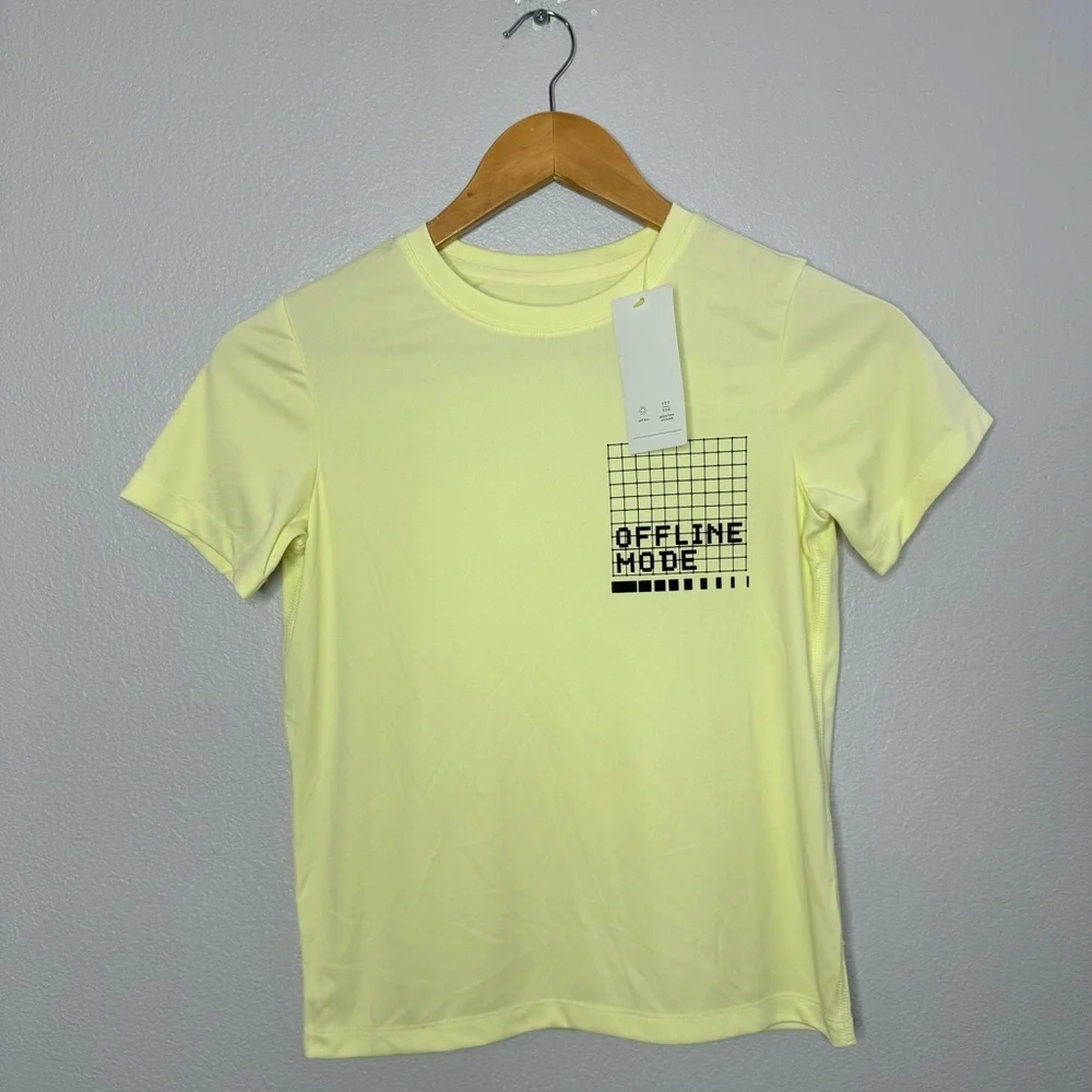 New Boys All In Motion Lemon/Yellow Tee Size M (8) “Offline Mode”